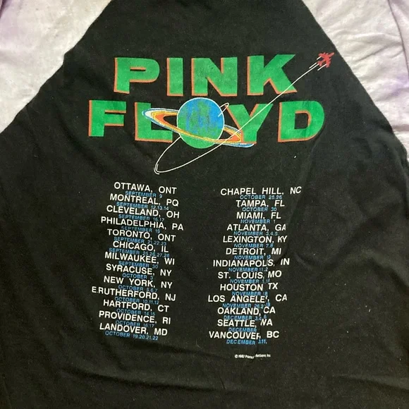 Vtg 1987 PINK FLOYD Darkside of the Moon tour tee - Picture 4 of 5